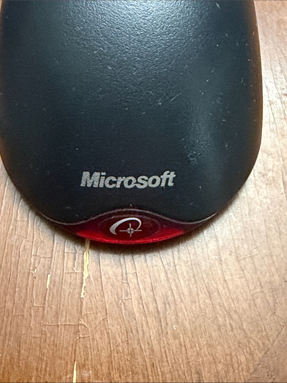 Microsoft Black USB Wired Mouse/PS2 compatible with Gray Cable and Red Accent - Picture 2 of 5